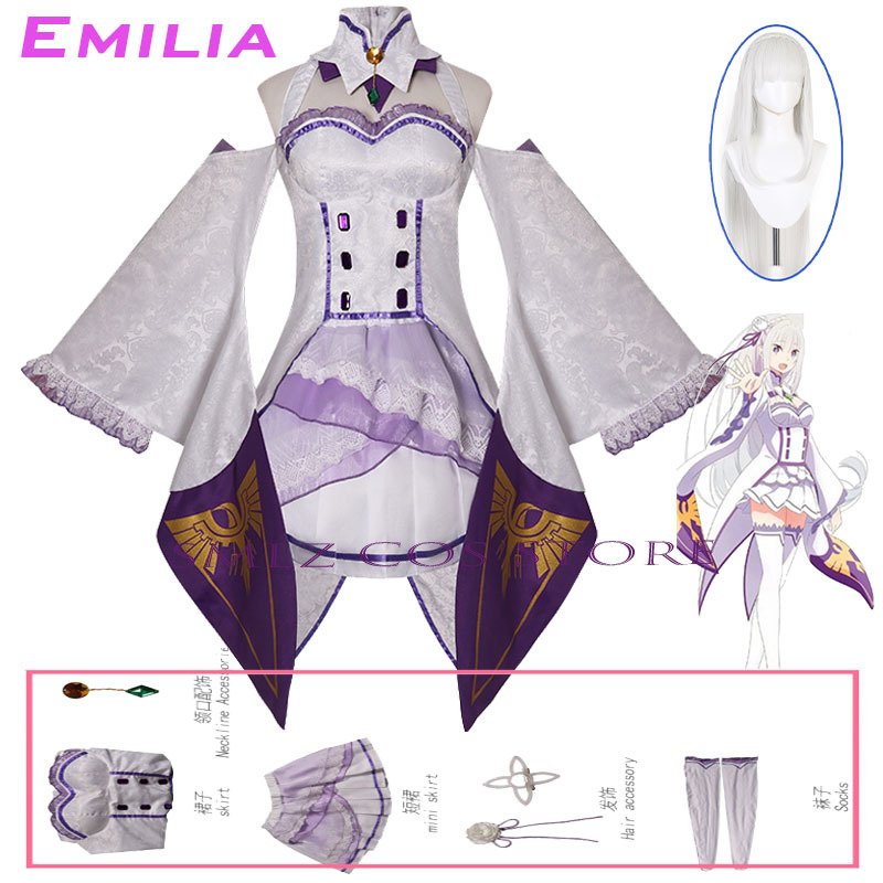 Anime Cosplay Show - Costume de cosplay Emilia Anime Re