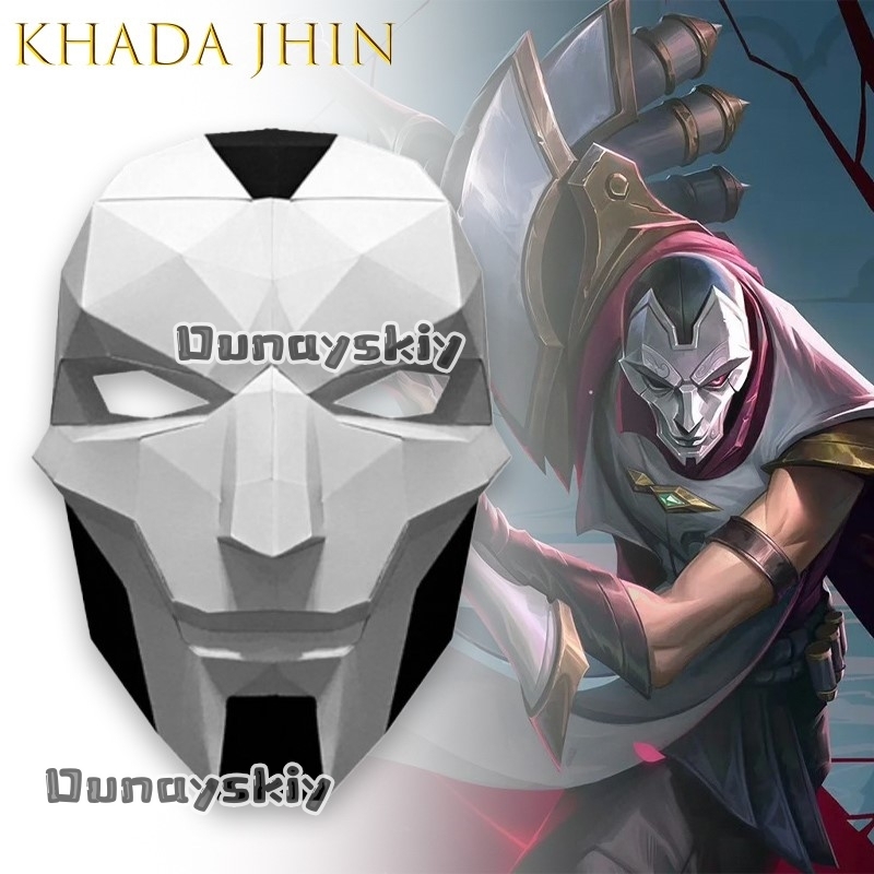 Anime Cosplay Diy - AKhada Jhin Oni masque bricolage papier