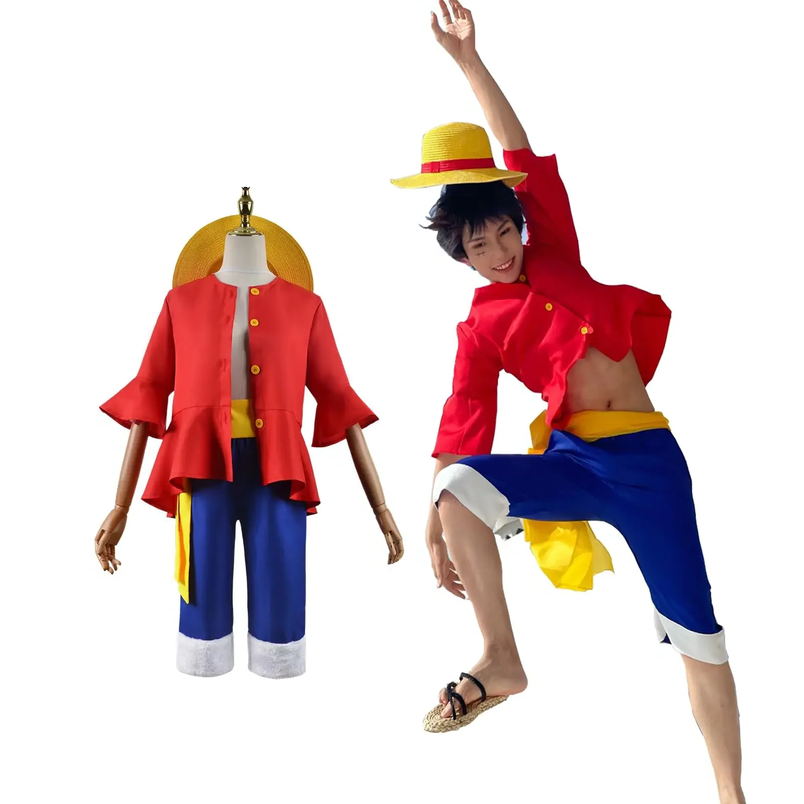Anime Cosplay Toddler - Costumes de cosplay Anime Monkey D