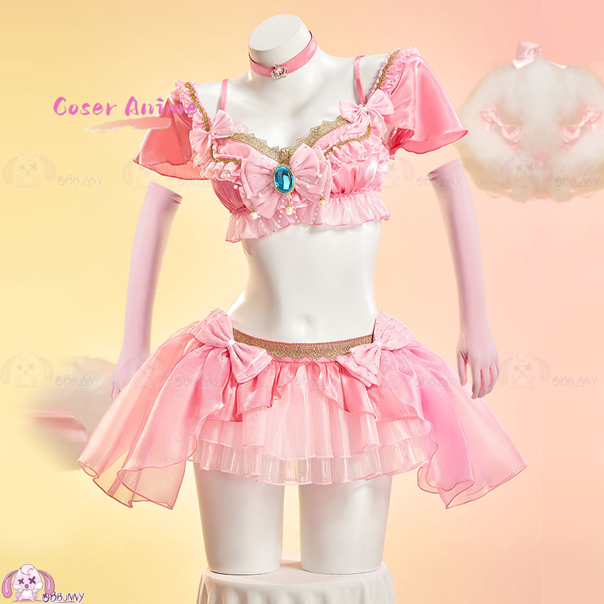 Ensemble mini-jupe Sweet Peach - Anime Cosplay Show avis et prix