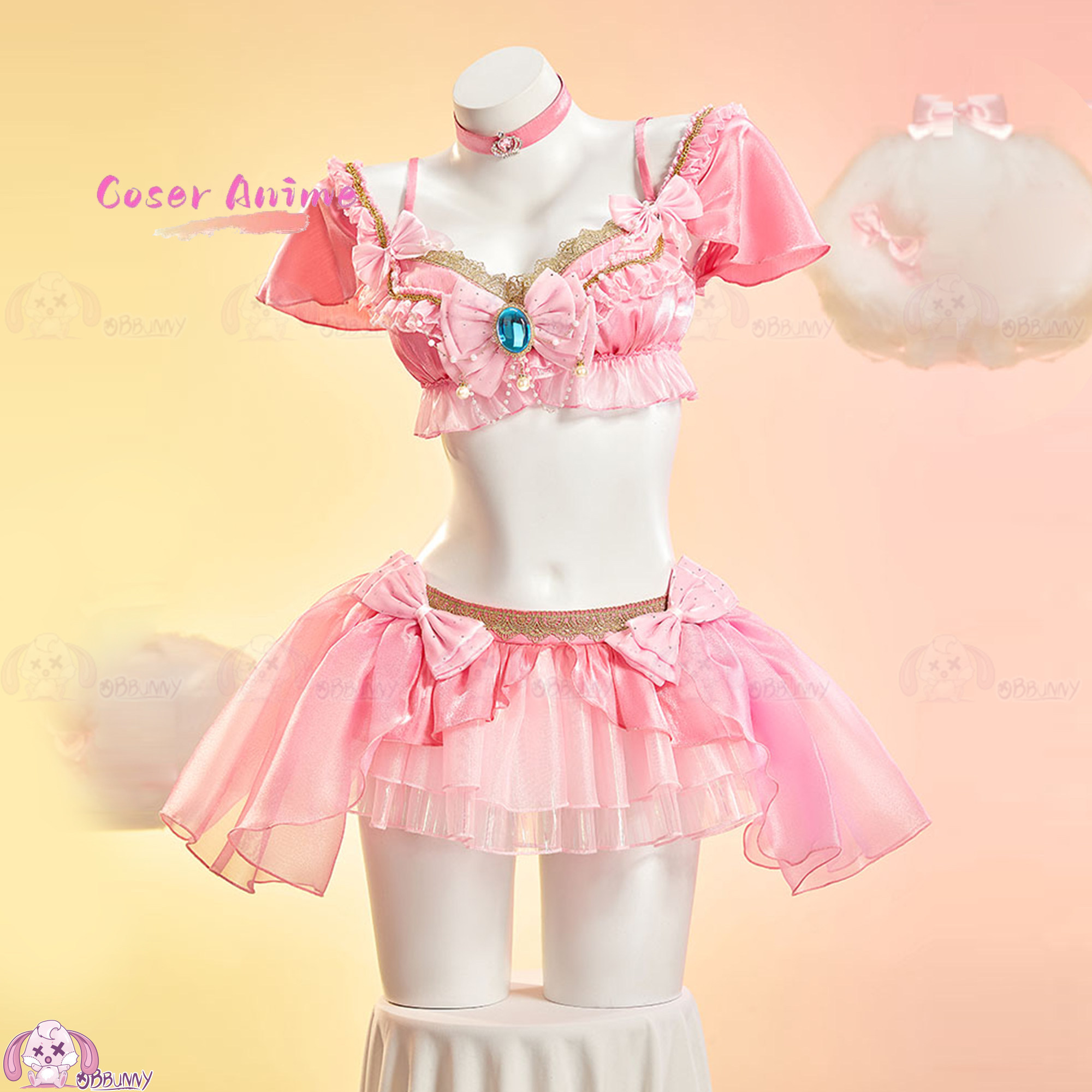 Ensemble mini-jupe Sweet Peach - Anime Cosplay Show avis et prix