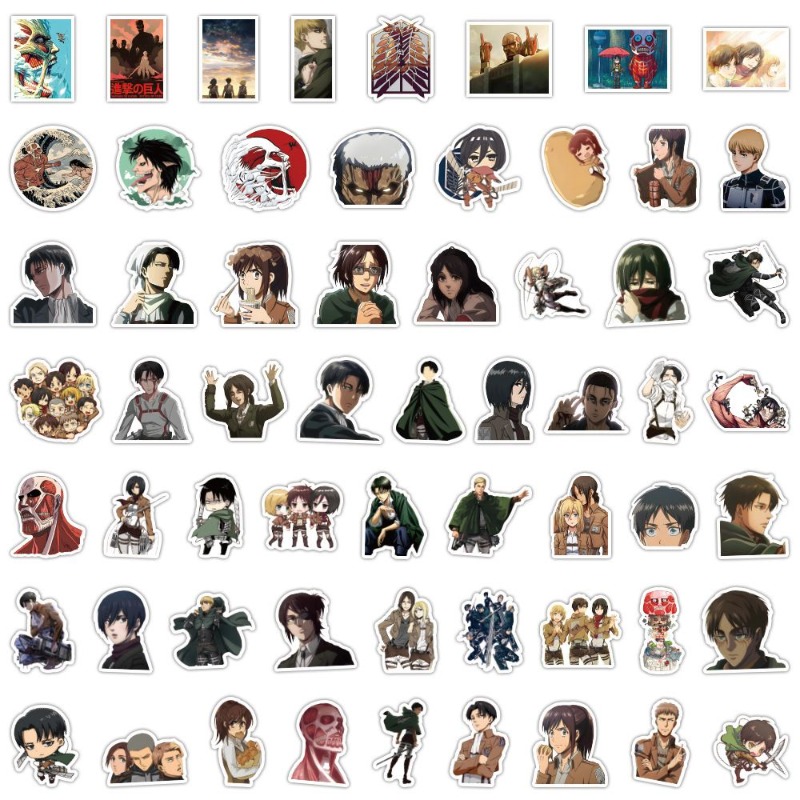 60 autocollants anime Attack o - Anime Cosplay Diy avis et prix